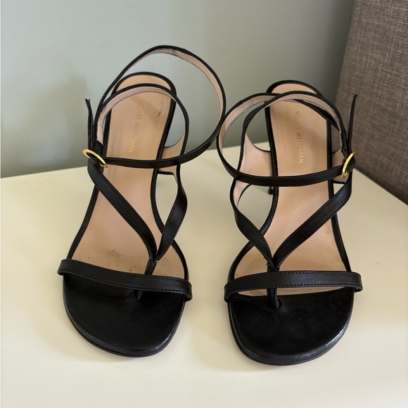 Stuart Weitzman Align Heeled Sandals in Black Size 6.5 - Picture 3 of 9